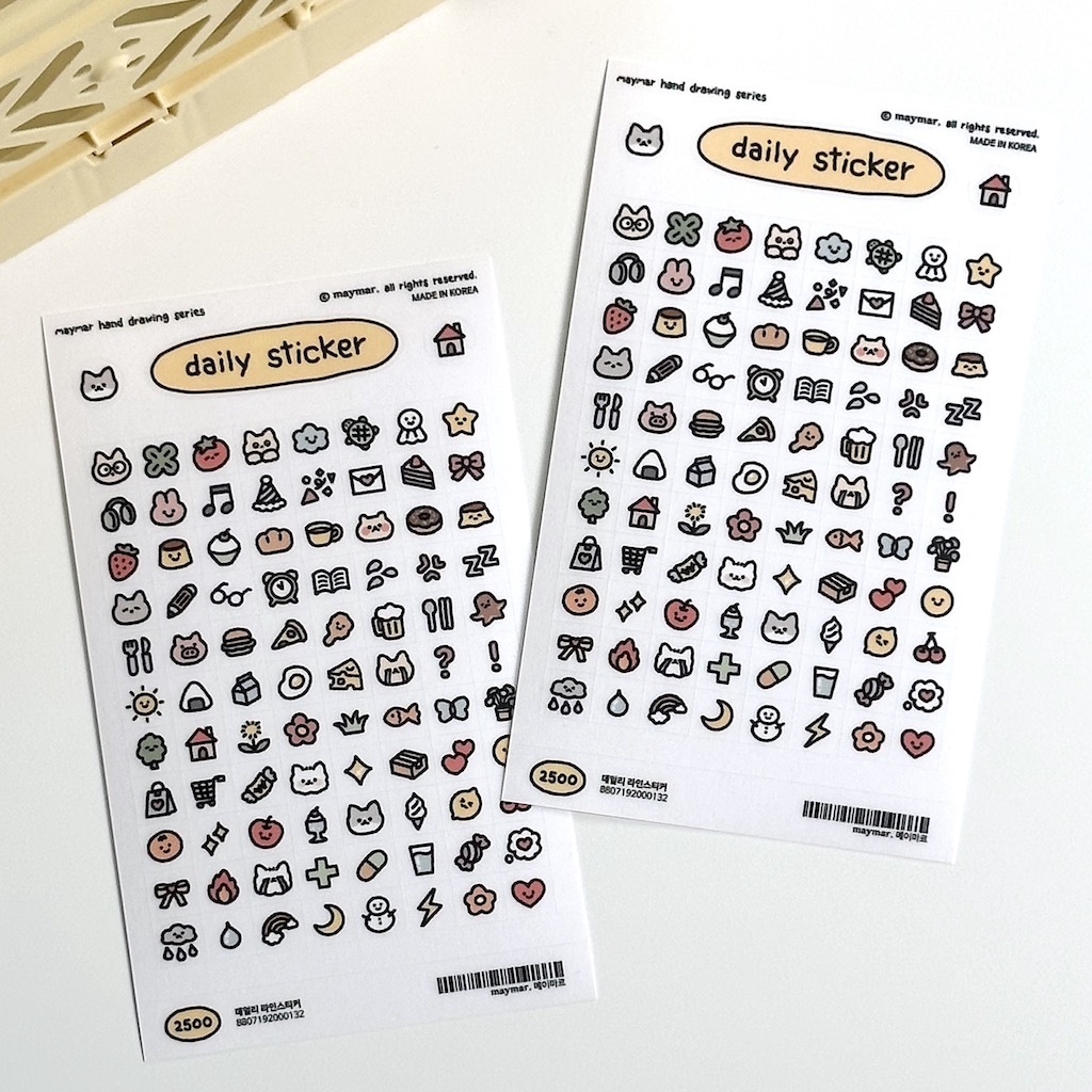 Maymar Sticker一Line Sticker Series | Daily (Korean Stationery Brand)
