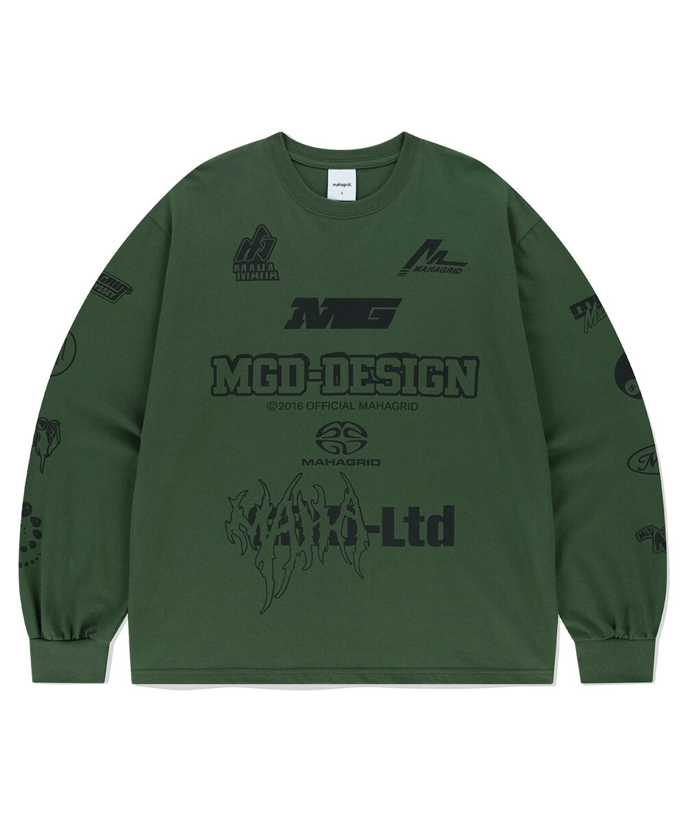 mahagrid - MGD SYMBOL LS TEE (GREEN)