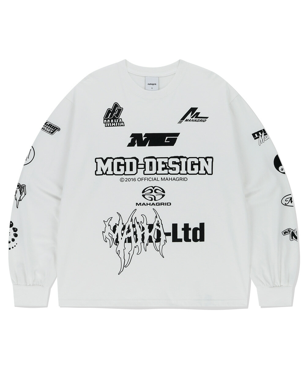 mahagrid - MGD SYMBOL LS TEE (WHITE)