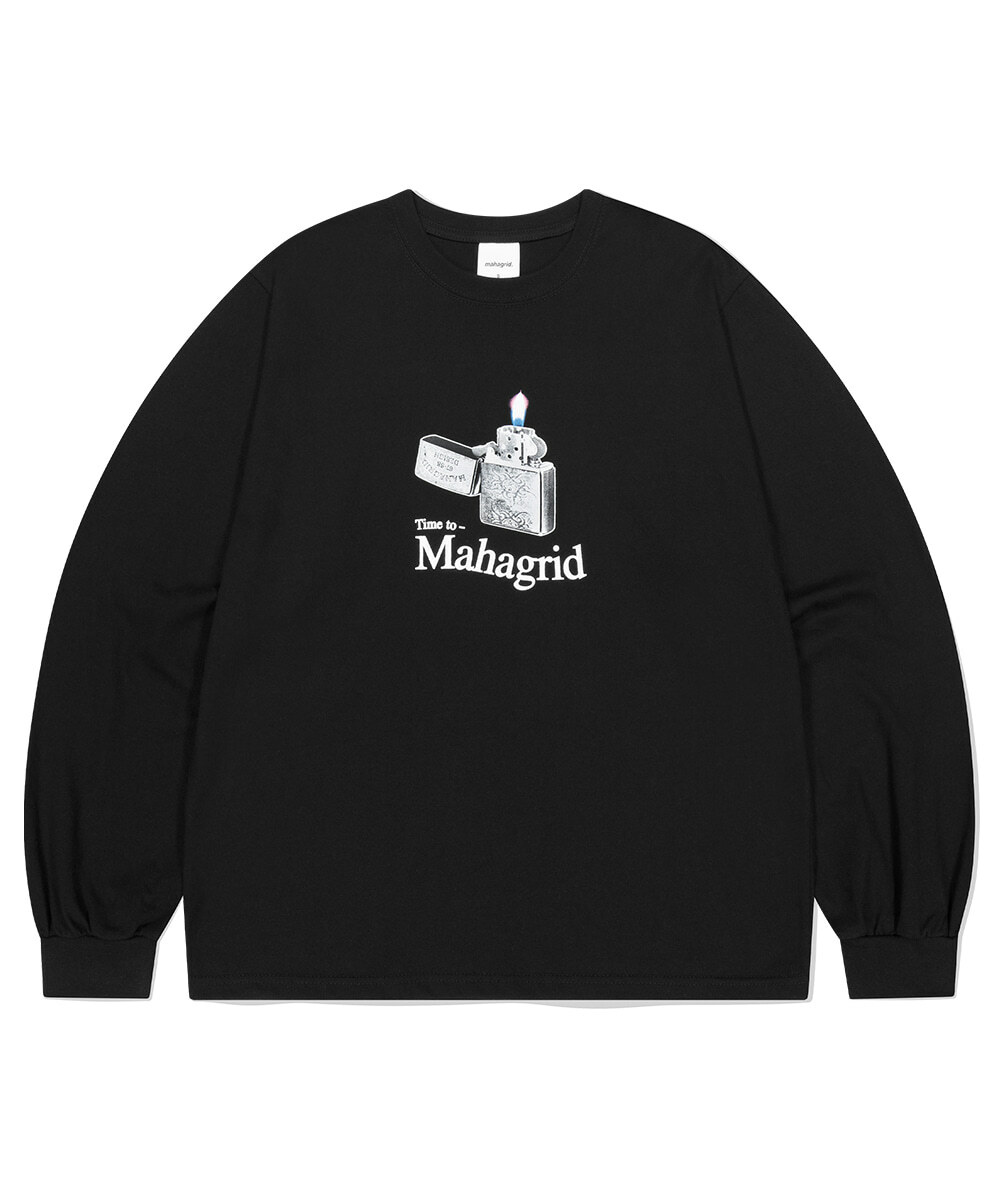 mahagrid - IT'S TIME TO LS TEE (BLACK)