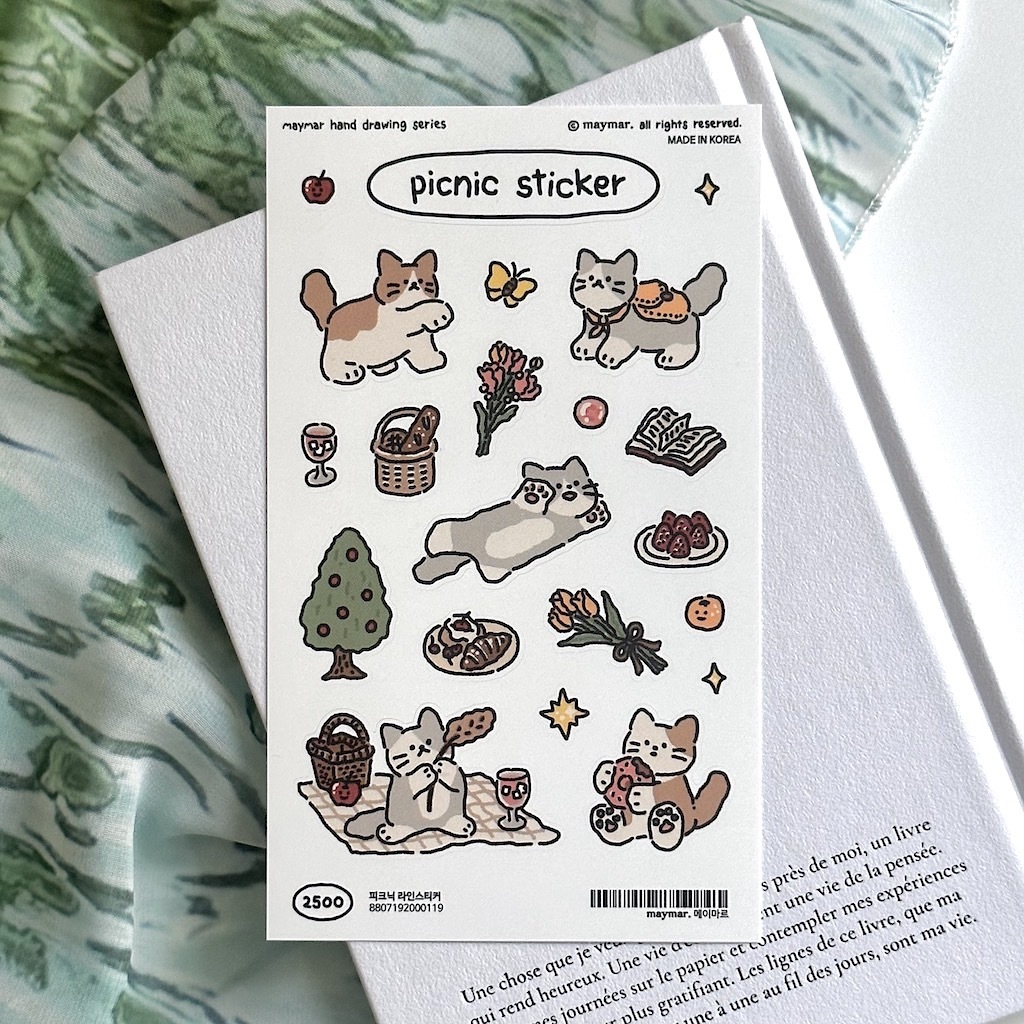 Maymar Sticker一Line Sticker Series | Picnic (Korean Stationery Brand)