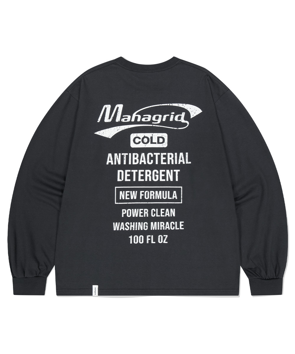mahagrid - DETERGENT LOGO LS TEE (BLACK)