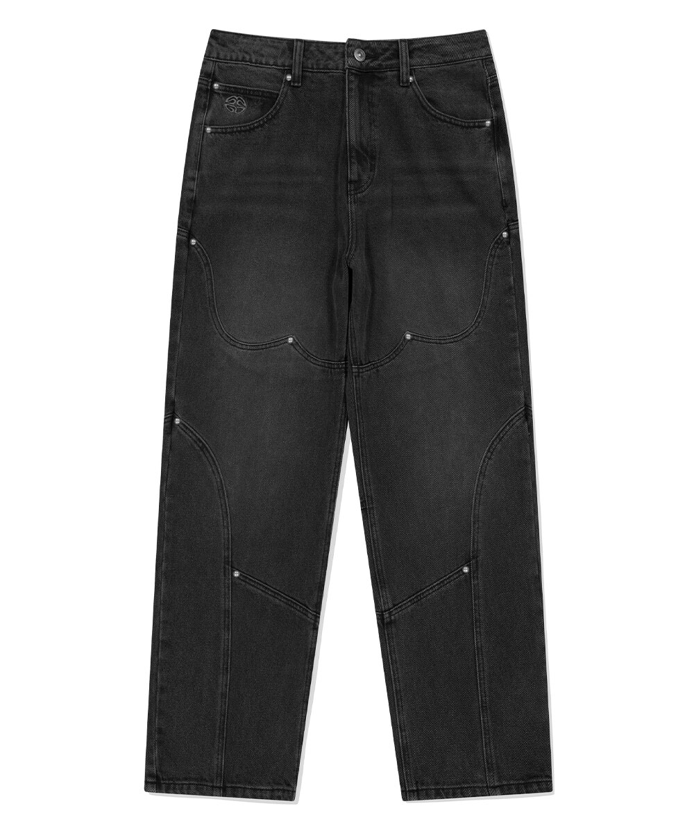 mahagrid - WESTERN DENIM PANT (BLACK)