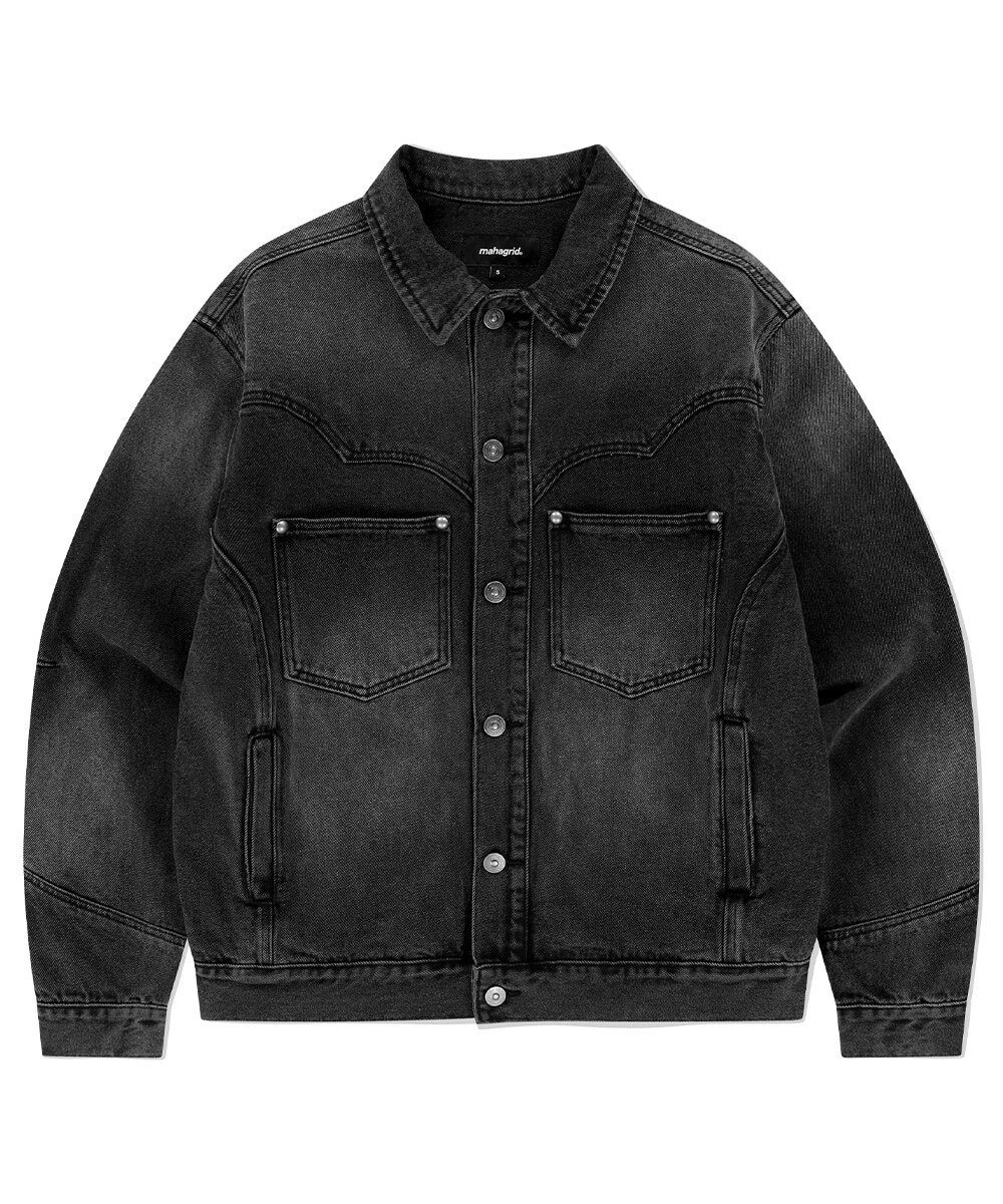 mahagrid - WESTERN DENIM JACKET (BLACK)