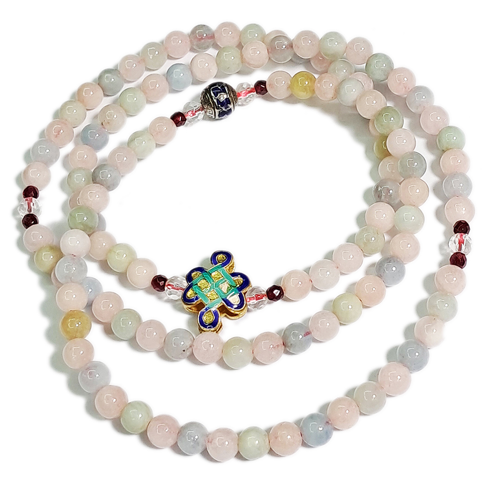 吉祥結+摩根石108念珠6mm【十方】142295