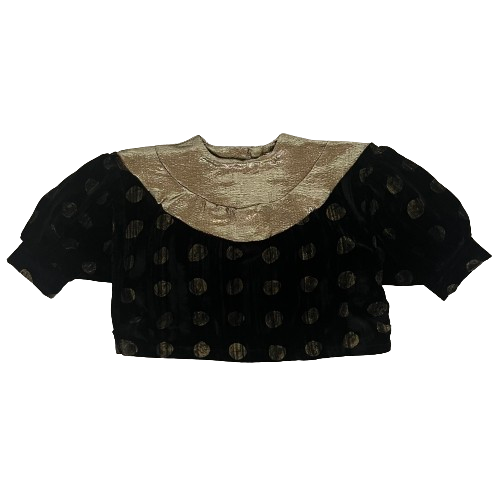 【新品未使用、タグ付き】HELLO LUPO GINA TOP Hello Lupo - Gina Top - Golden pois/Glitter