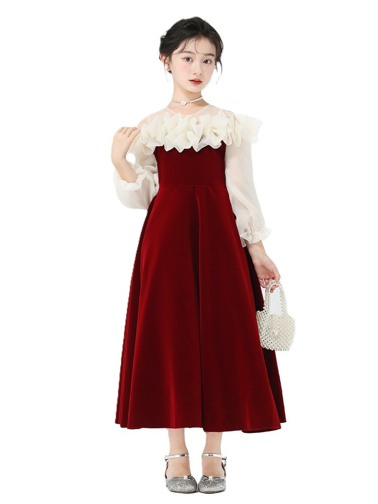 優雅花朵演奏表演服