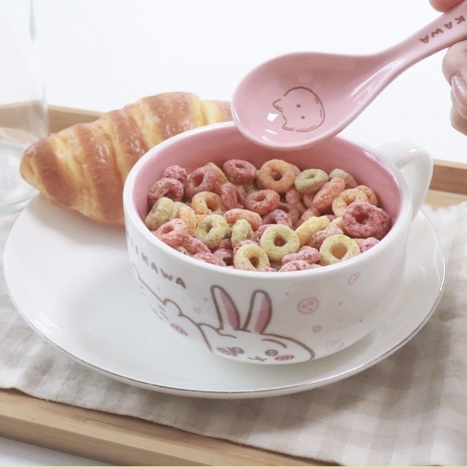 預訂｜Chiikawa 麥片碗早餐杯連匙羹套裝 Cereal Mug & Spoon Set