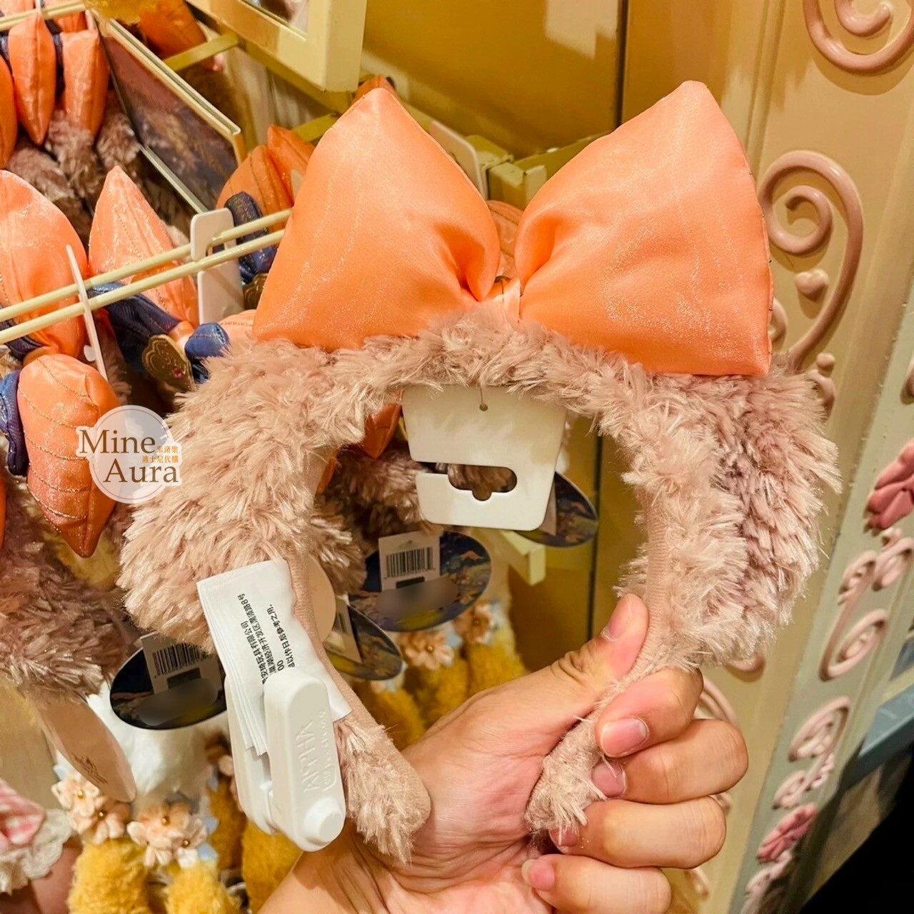 (限時特價) 2024 中秋 達菲 Duffy 與好友們 雪莉玫 ShellieMay 立體耳朵 絨毛 造型 髮圈 髮箍 -上海迪士尼樂園