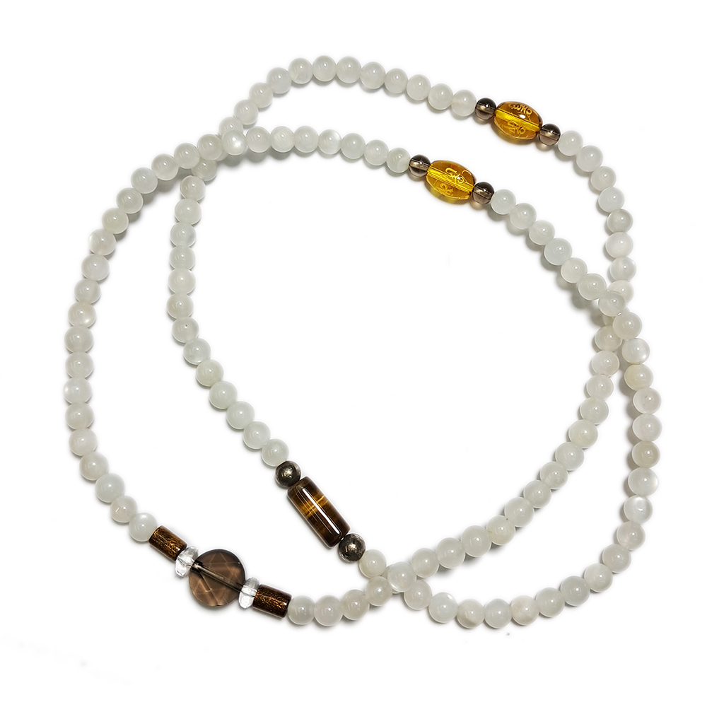 大衛星+月光石108念珠6mm【十方】138204