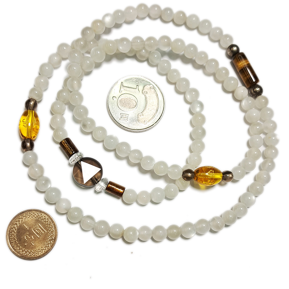 大衛星+月光石108念珠6mm【十方】138204