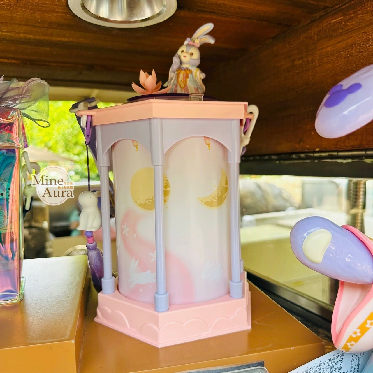 (限時特價) 達菲 Duffy 與好友們 史黛拉露 星黛露 StellaLou 發光旋轉 爆米花桶 -上海迪士尼樂園