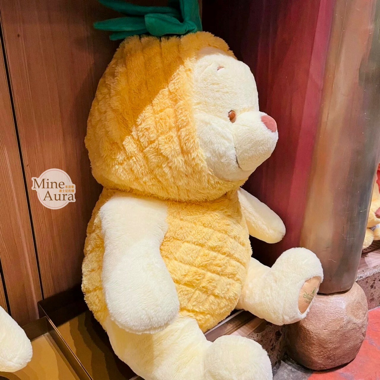小熊維尼 Winnie the Pooh 鳳梨裝 可脫帽 XL號 娃娃 玩偶 -上海迪士尼樂園