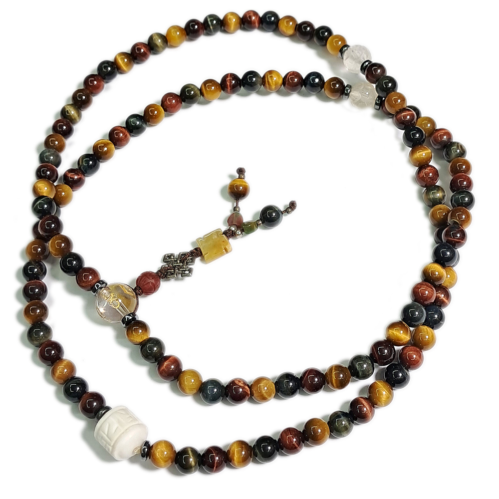 吉祥結&彩虎眼108念珠6mm【十方】124600