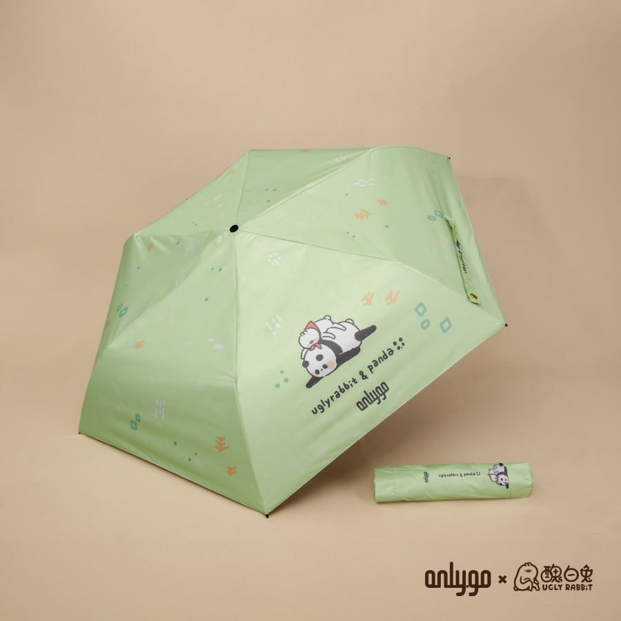 Onlygo x Uglyrabbit 晴雨兼用 折りたたみ傘（ジャイアントパンダ）