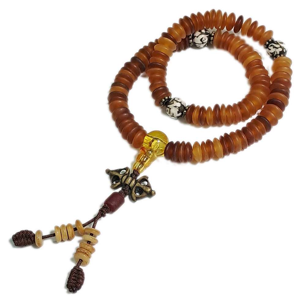 金剛杵&羚羊角108念珠{盤珠}8*2mm【十方】125520