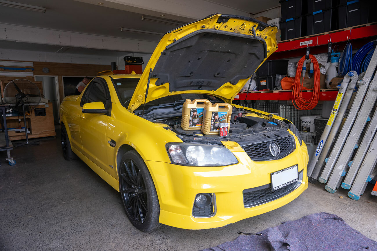 holden commodore sv6 3600cc yellow supernano motor oil 5w30 engine restorer