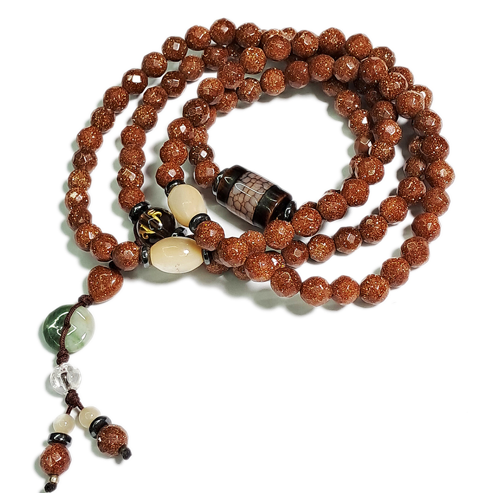 火供珠+金沙石108念珠6mm【十方】147761