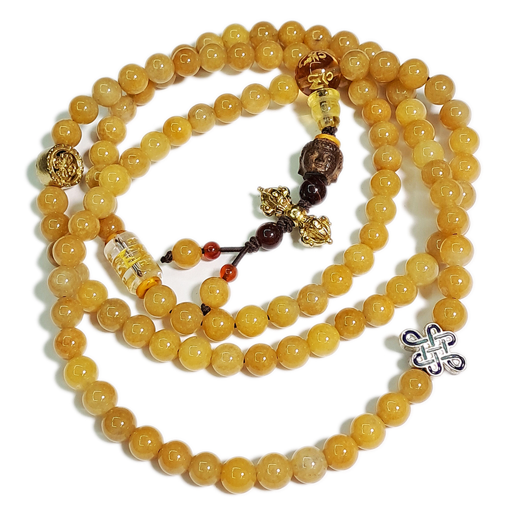 金剛杵+黃玉108念珠6mm【十方】139791