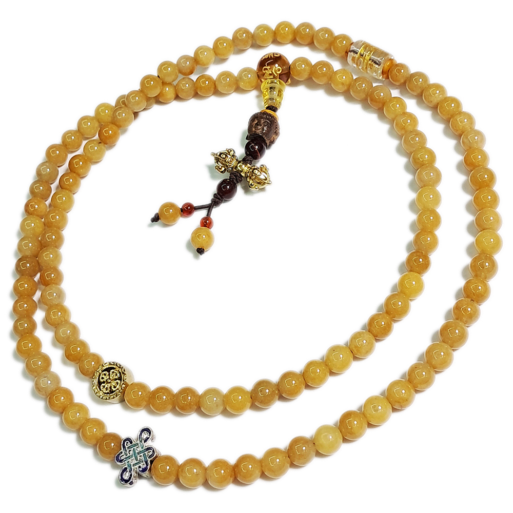 金剛杵+黃玉108念珠6mm【十方】139791