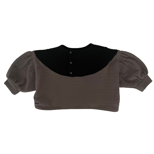 Hello Lupo - Gina Top - Grey Q/Nero Q