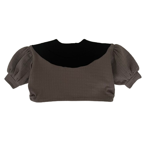 Hello Lupo - Gina Top - Grey Q/Nero Q