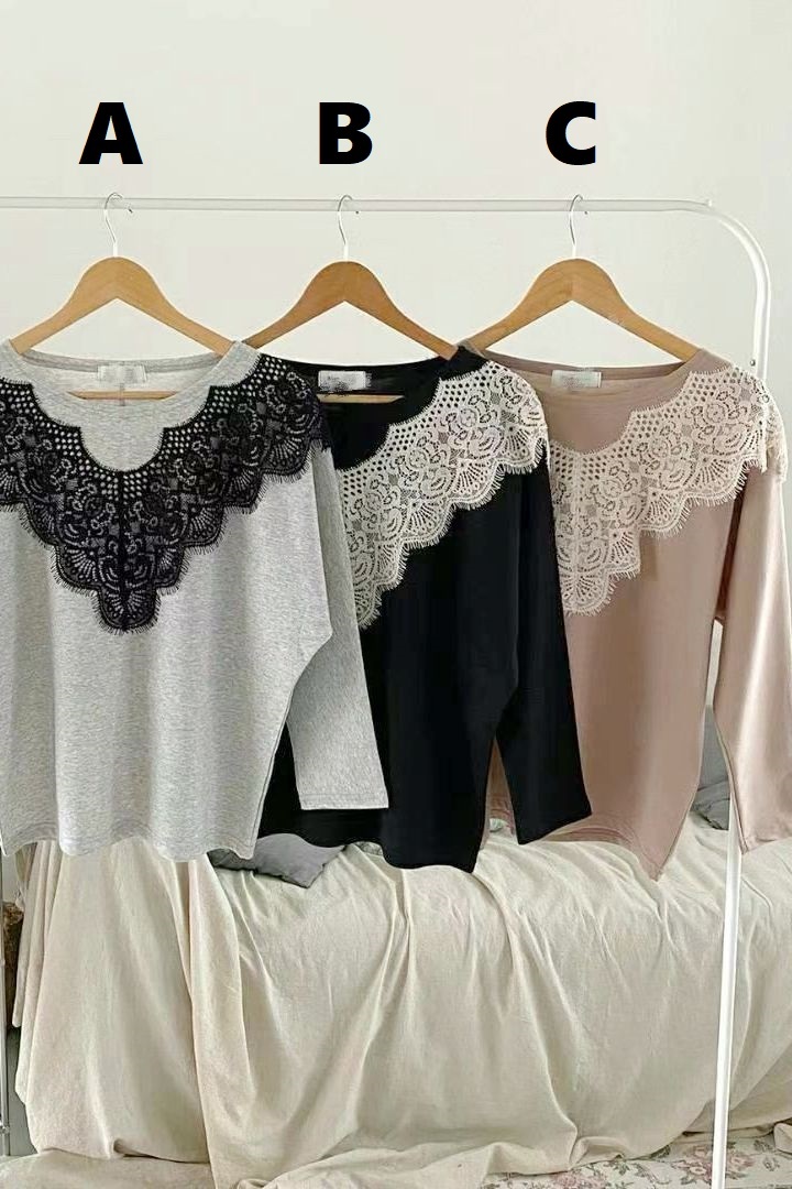TOP#14436🤎外框Lace 單品