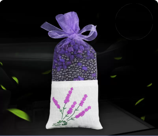 The most popular formaldehyde removal odor activated carbon package for car deodorization (romantic lavender)