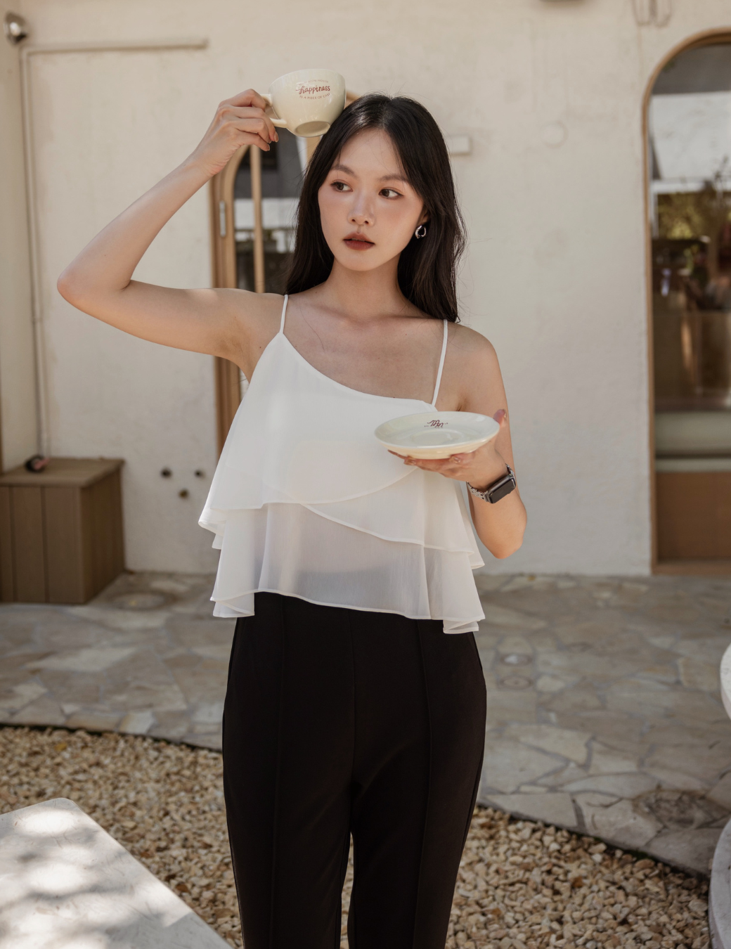 不規則波浪細肩背心（2尺寸）