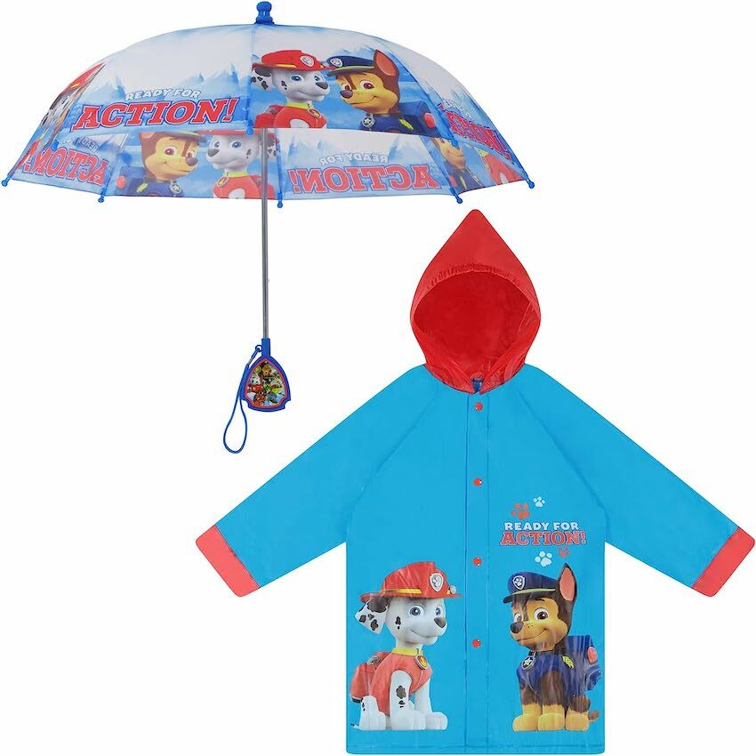 美國 Paw Patrol 雨傘及雨衣套裝 (Light Blue)