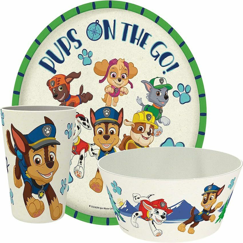 美國 Zak Designs Paw Patrol 3 件兒童餐具套裝