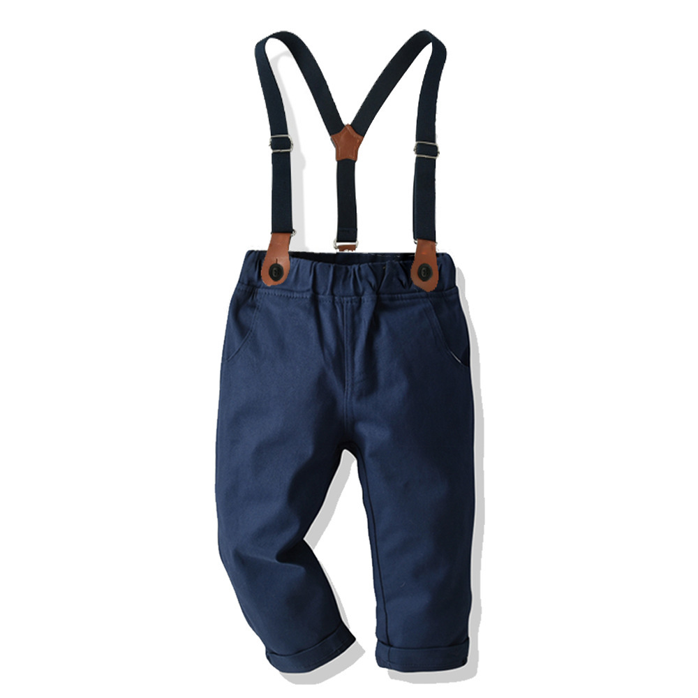 粉藍色恤衫格仔bowtie紳士套裝