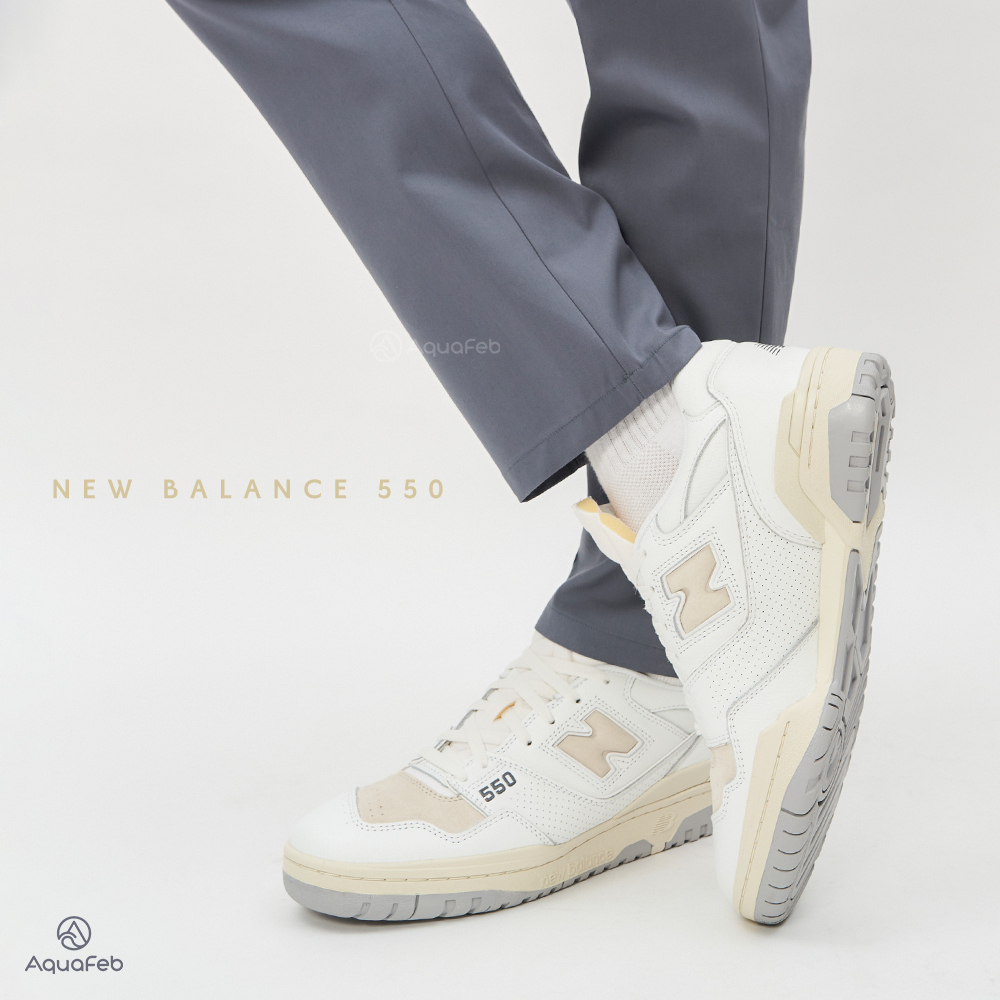 New Balance 550 男鞋 女鞋 米灰色 復古 情侶 皮革 休閒鞋 BB550PWG