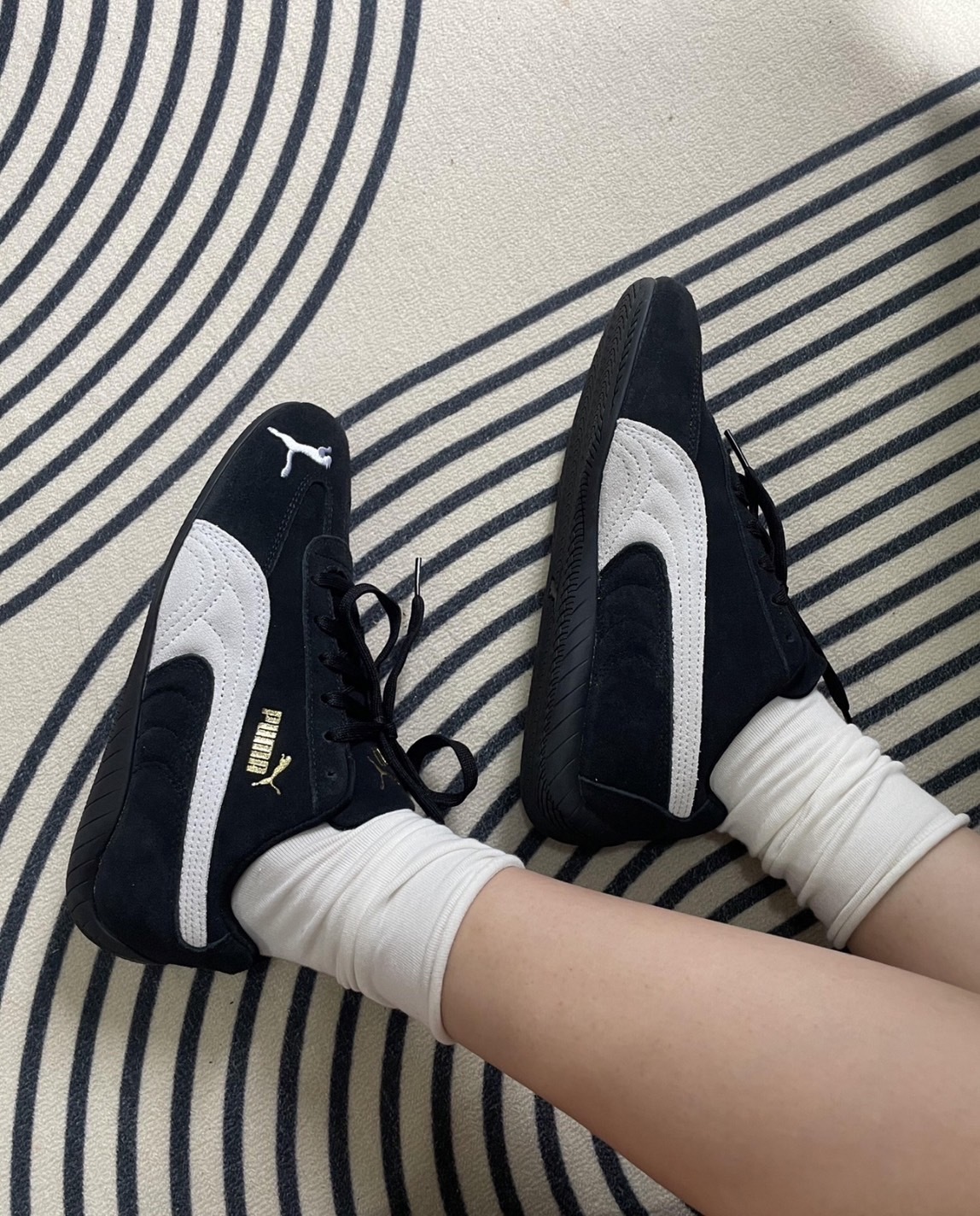 PUMA SPEEDCAT OG 賽車鞋 黑白 男女同款