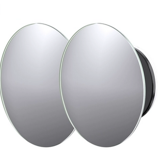 New [1 Pair] Car Rearview Mirror Auxiliary Mirror (Rounded Corner White Mirror)