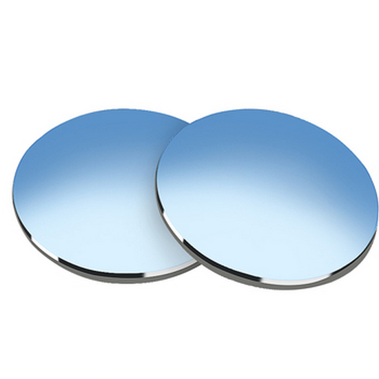 New [1 Pair] Car Rearview Mirror Auxiliary Mirror (Rounded Corner Blue Mirror)