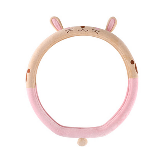 Hot selling car steering wheel cover, universal anti-slip short pile for all seasons (exclusive for rabbit D-shaped steering wheel)