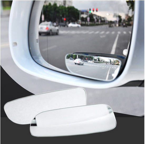 New [1 pair] high-definition edgeless 360-degree adjustable blind spot mirror reversing rearview mirror auxiliary mirror (curved white mirror, length 96cm*width 32cm)