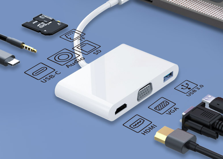 Multi-function converter (7-in-1 (PP7R port-white))