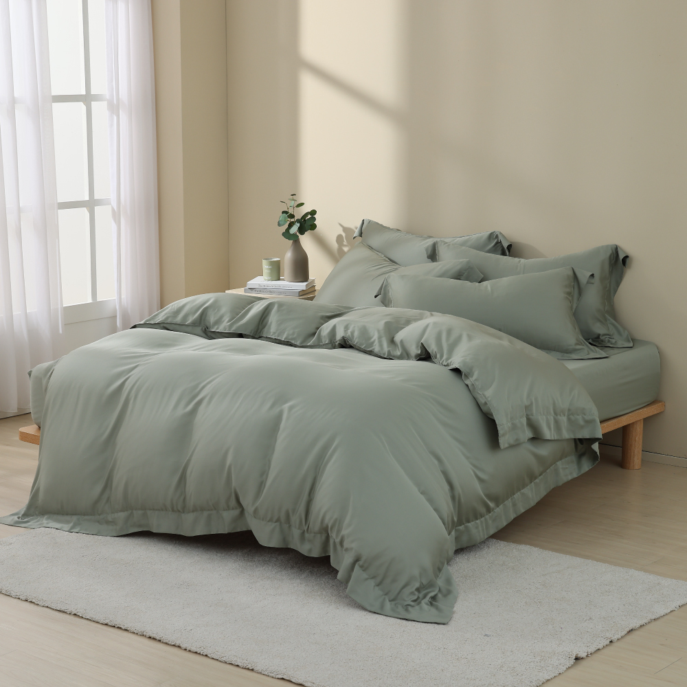 100支天絲｜100%萊賽爾｜沉霧綠｜單品&床包被套組