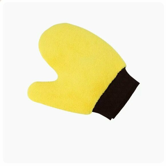 Hot style (1 piece) double-sided car wash gloves (coral velvet gloves-naked)