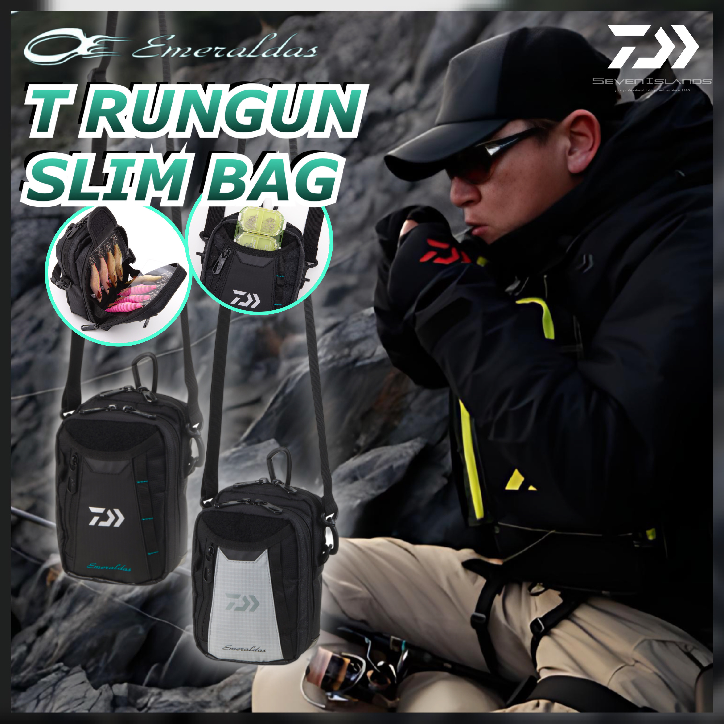 DAIWA 24 Emeraldas T Rungun Slim Bag