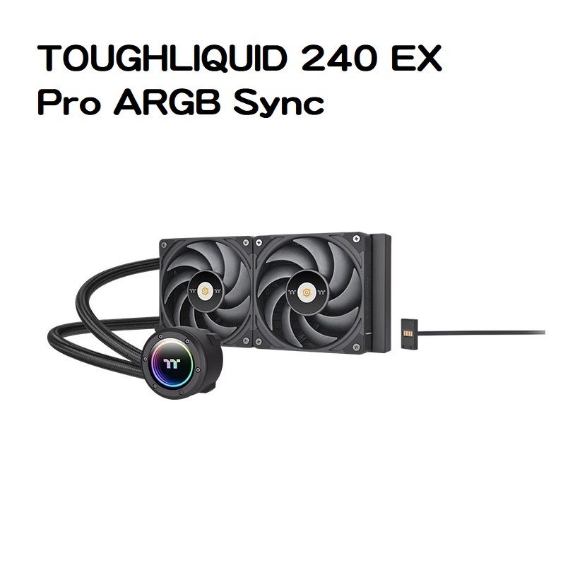 米特3C數位–Thermaltake 曜越 鋼影TOUGHLIQUID 240 EX Pro ARGB Sync一體式水冷散熱器/CL-W418-PL00BL-A