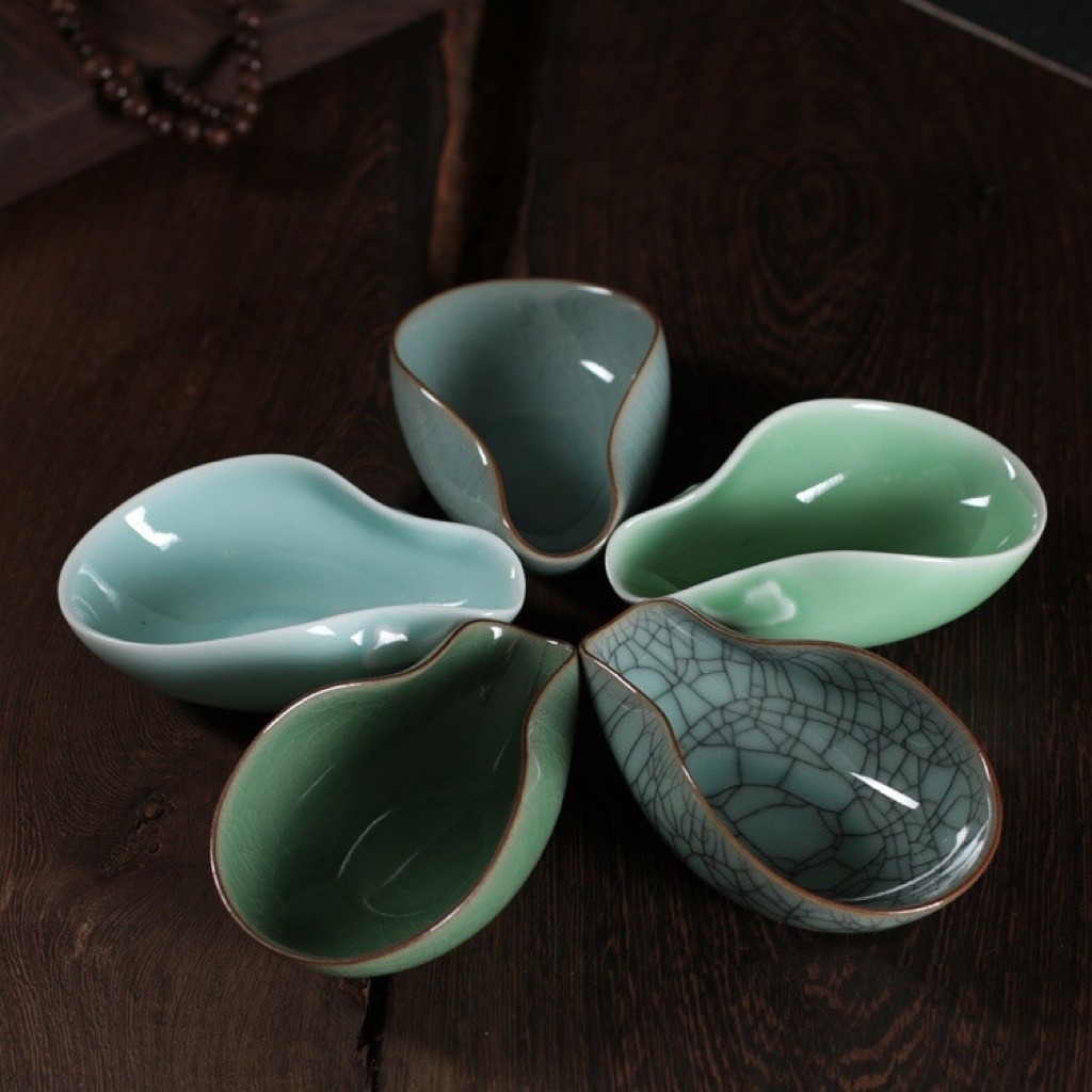 龍泉青瓷茶荷【A2】