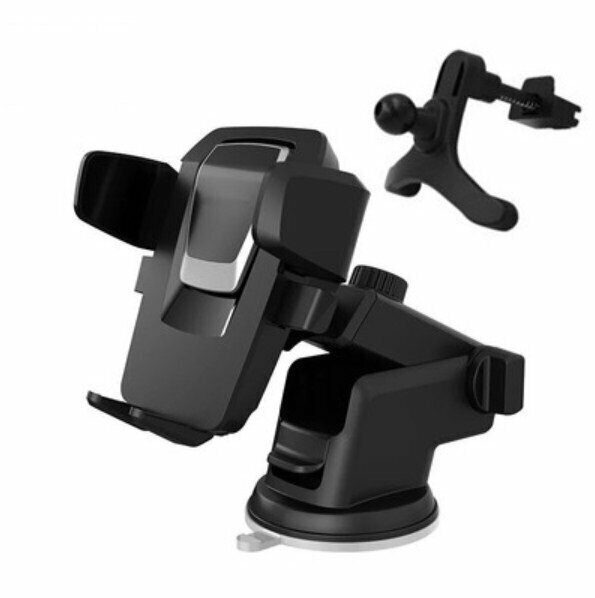 New car mobile phone holder (suction cup + air outlet - Streamer Silver upgraded version)