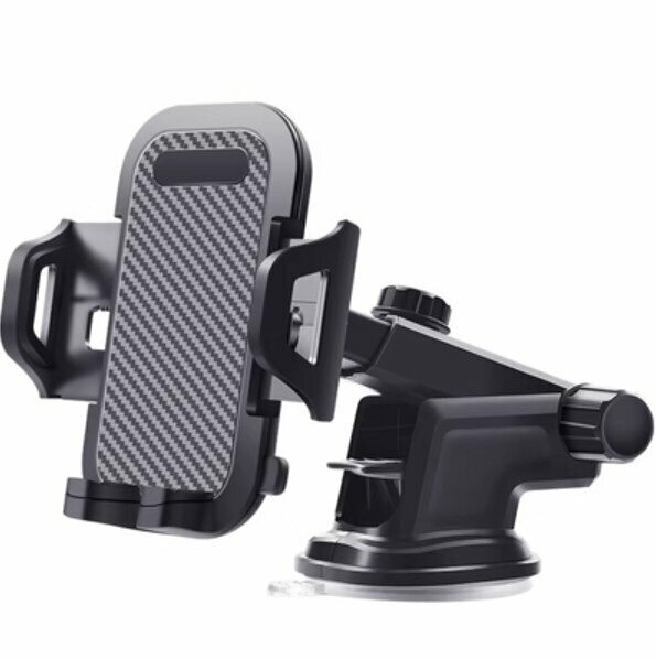 New suction cup car mobile phone holder (carbon fiber (suction cup type) 360-degree rotation
