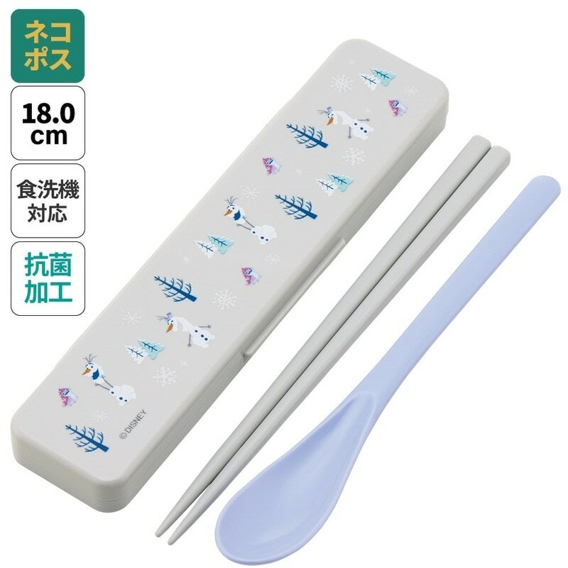 Frozen 日本製 抗菌 匙筷連收納盒