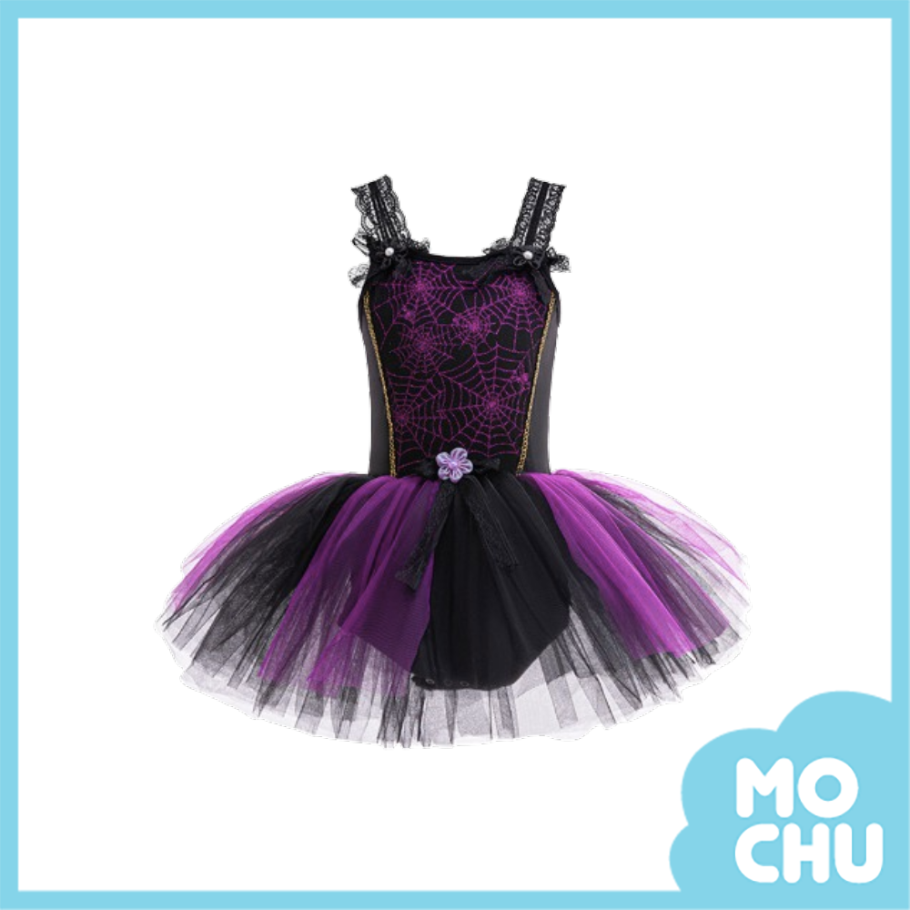 刺繡蜘蛛網網紗舞蹈裙