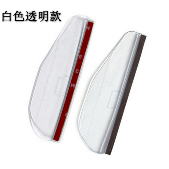 New style [1 pair set] car rearview mirror rain shield (classic style, transparent)