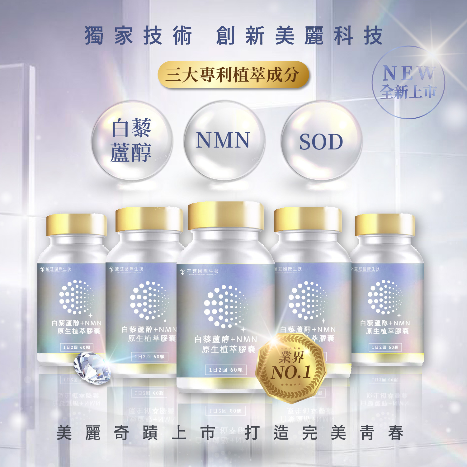 白藜蘆醇+NMN原生植萃膠囊